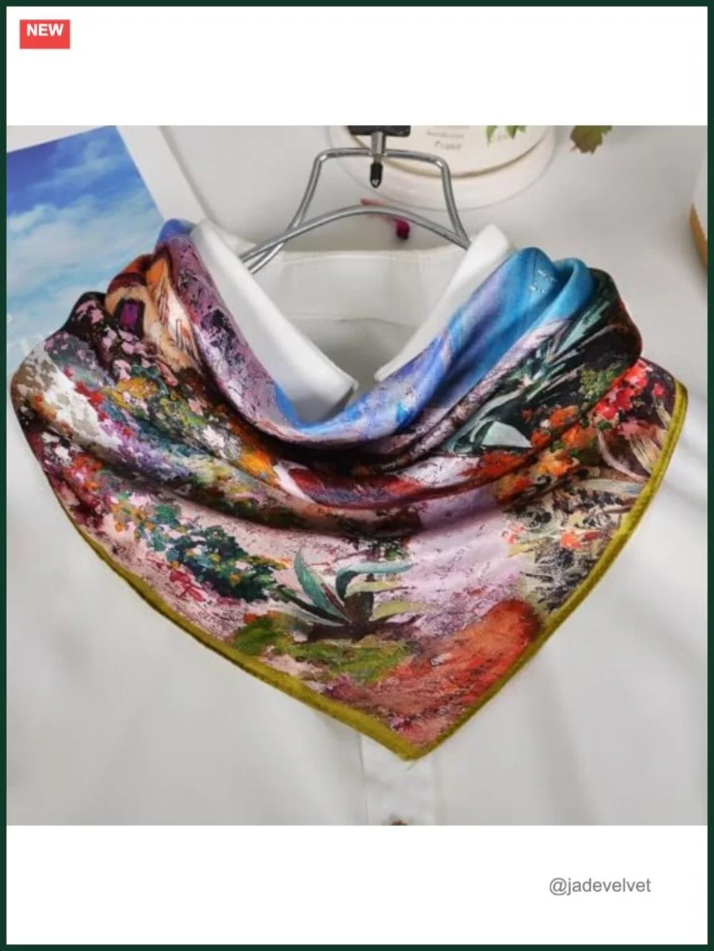 100% Mulberry Silk Neck Scarf 21